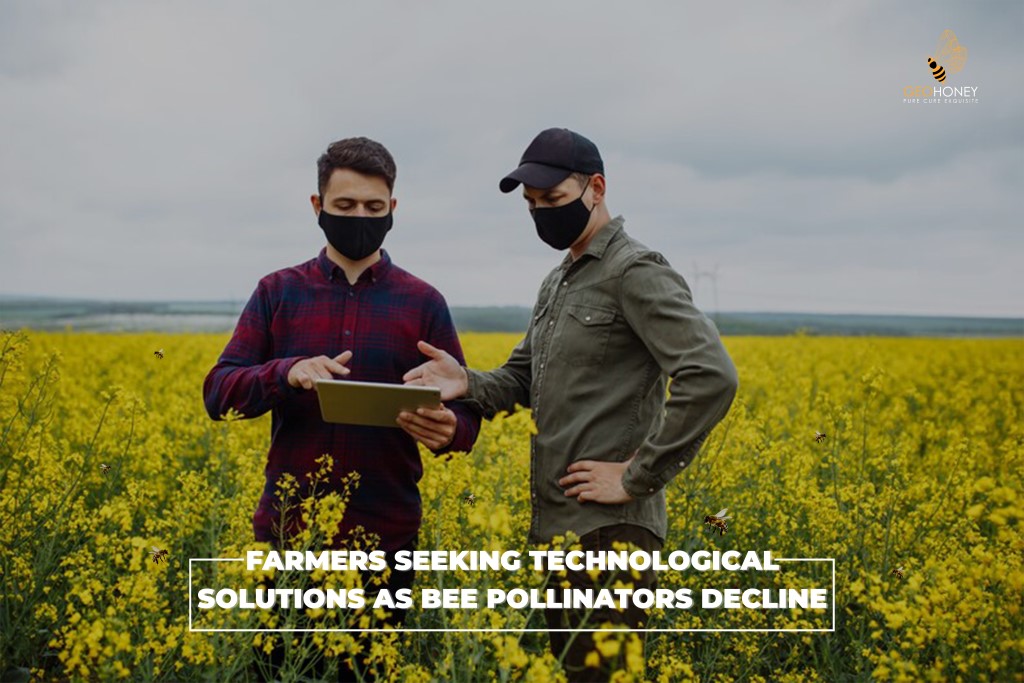 Farmers using technology-driven solutions for pollination as bee pollinators decline.